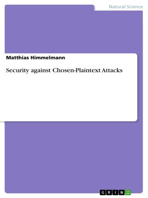 cover image of Security against Chosen-Plaintext Attacks